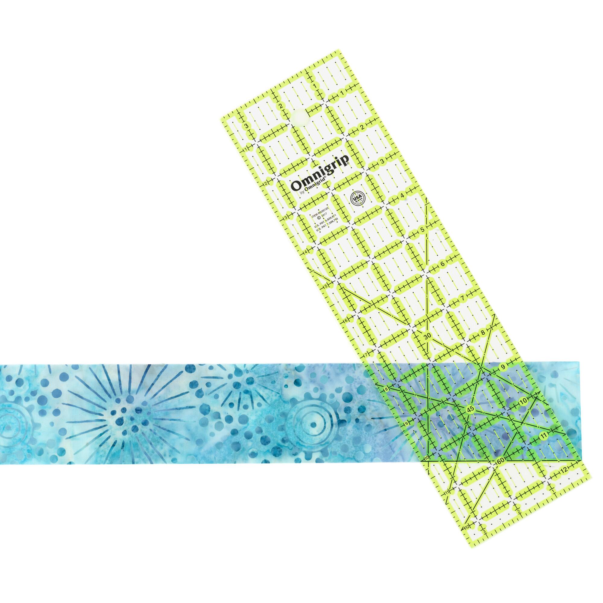 Omnigrip® by Omnigrid® 3.5" x 12.5" Non-Slip Rectangle Quilting Ruler